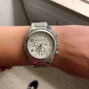 Michael Kors stainless steel diamond watch